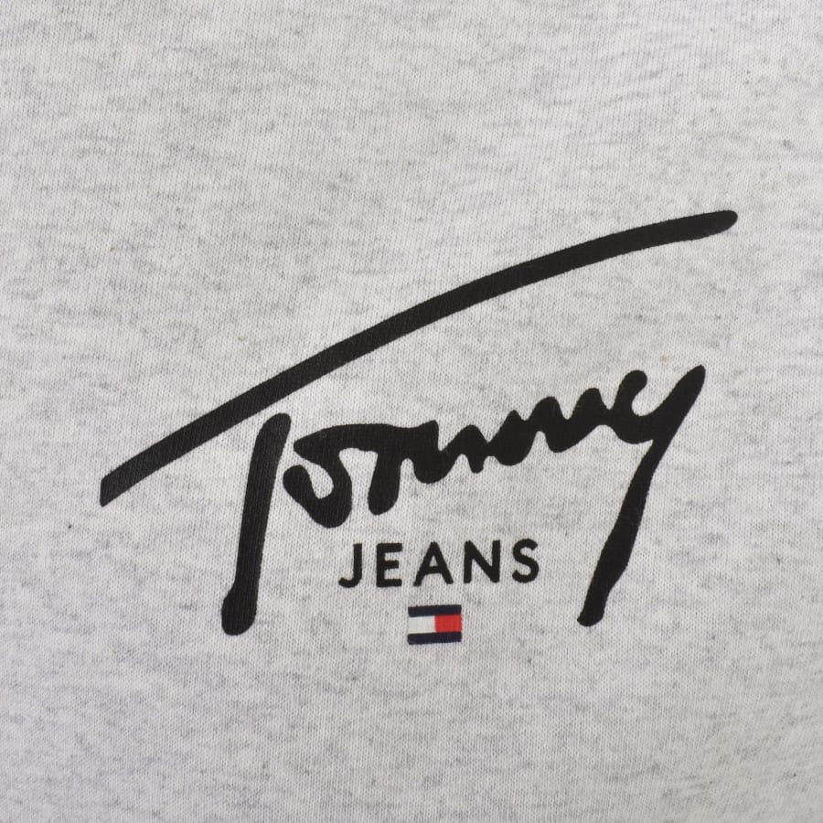 Tommy Jeans Signature Print T Shirt Silver male XX Large